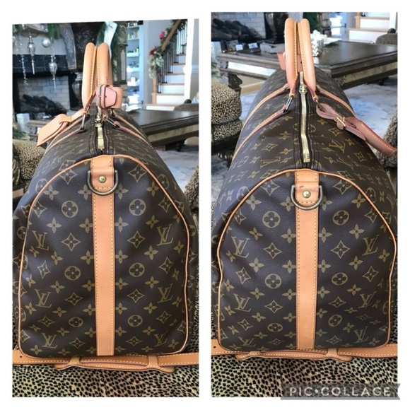Louis Vuitton Monogram Keepall 55 BandolierTravel Bag - Picture 7 of 16